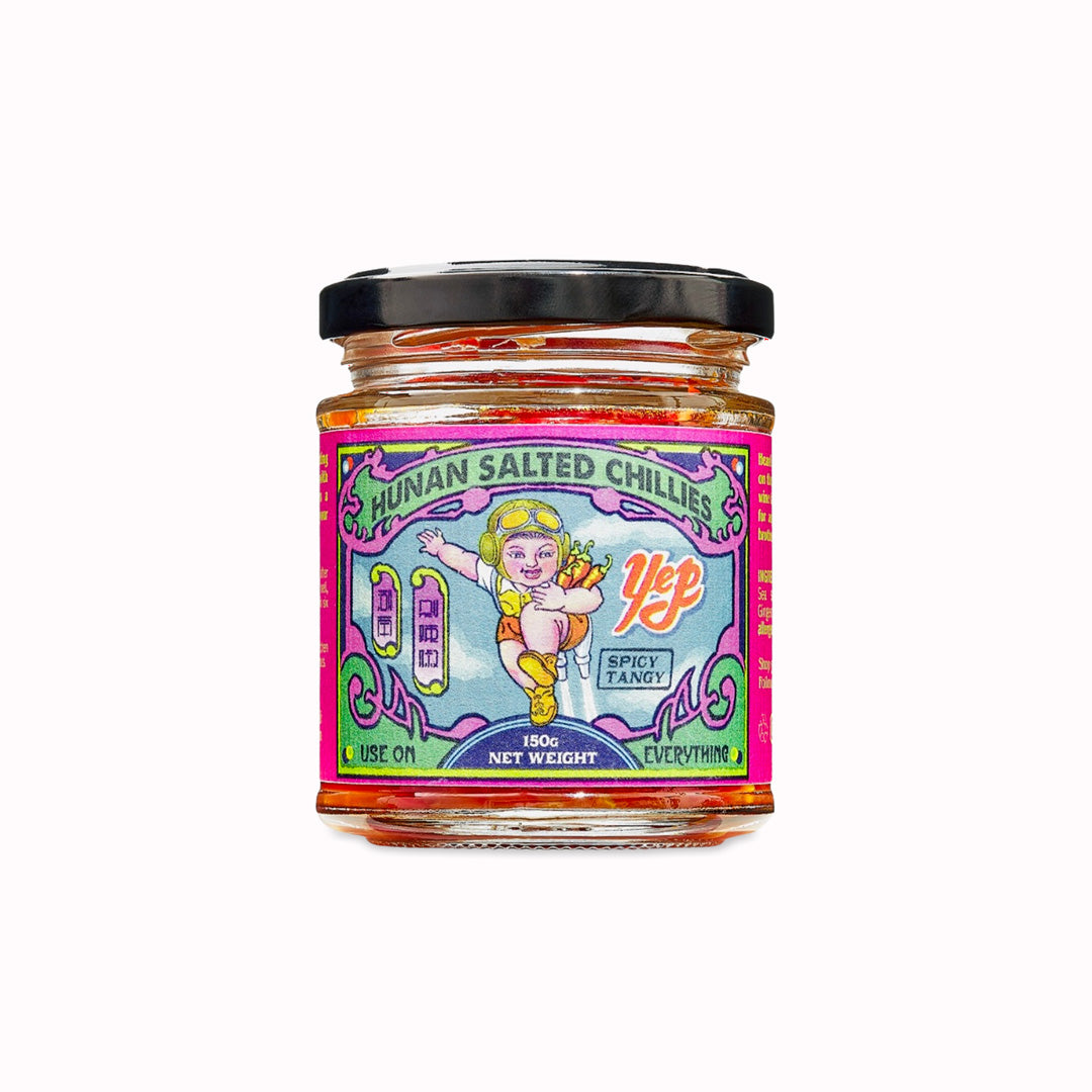 150g Jar - Hunan Salted Chillies from Yep Kitchen are an authentically sourced spoon over pickled chilli that have been fermented in Chinese rice wine for a hot and tangy taste.
