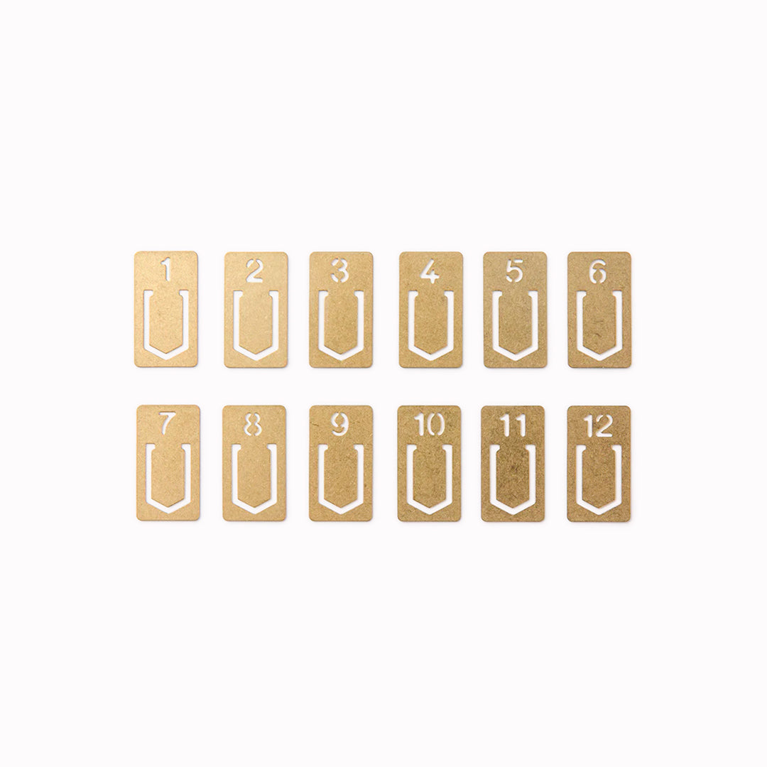 Made from solid brass that develops a warm patina over time, they’re designed to clip onto notebook pages, index cards, folders or documents