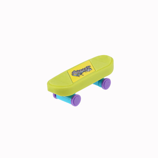 novelty skateboard shaped eraser in assorted colours - ideal as a stocking filler or homemade Christmas cracker gift for teenagers.