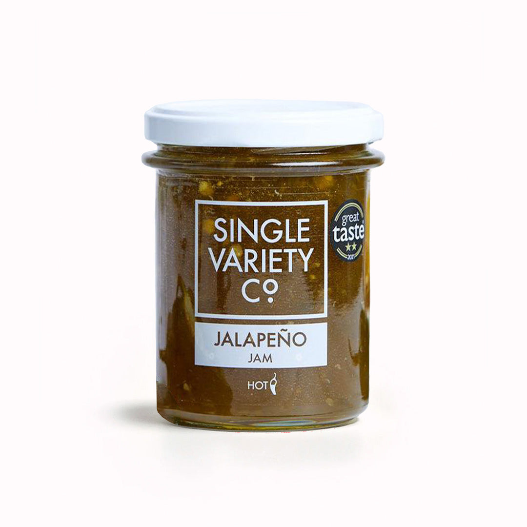 This award-winning jam combines the heat of British jalapeños with the tang of cider vinegar, striking a balance between spicy and sweet.