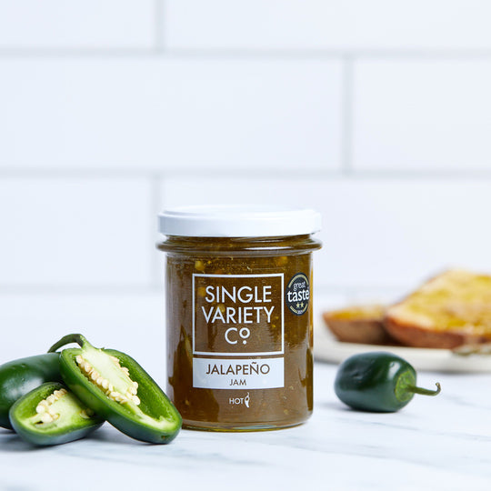 This award-winning jam combines the heat of British jalapeños with the tang of cider vinegar, striking a balance between spicy and sweet.