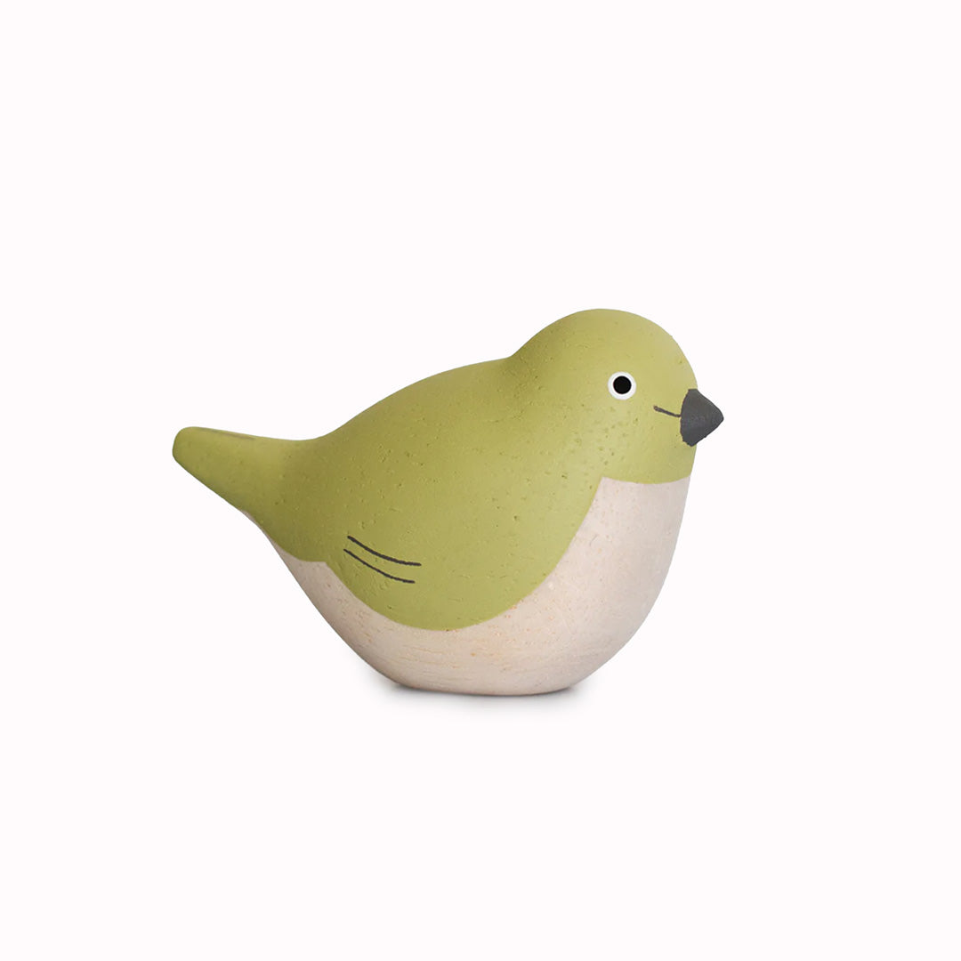 Adorable handmade Japanese White Eye Bird from the Limited Edition Kotori collection by Japanese brand T-Lab.