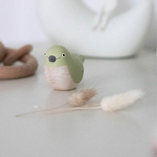 Adorable handmade Japanese White Eye Bird from the Limited Edition Kotori collection by Japanese brand T-Lab.
