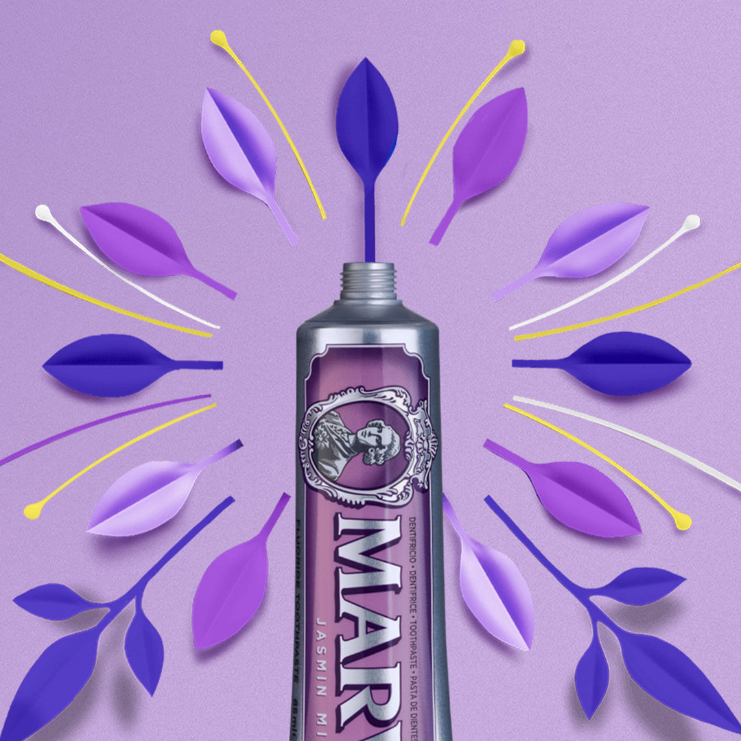 Jasmine & Mint Tube Stand Set | Premium Toothpaste