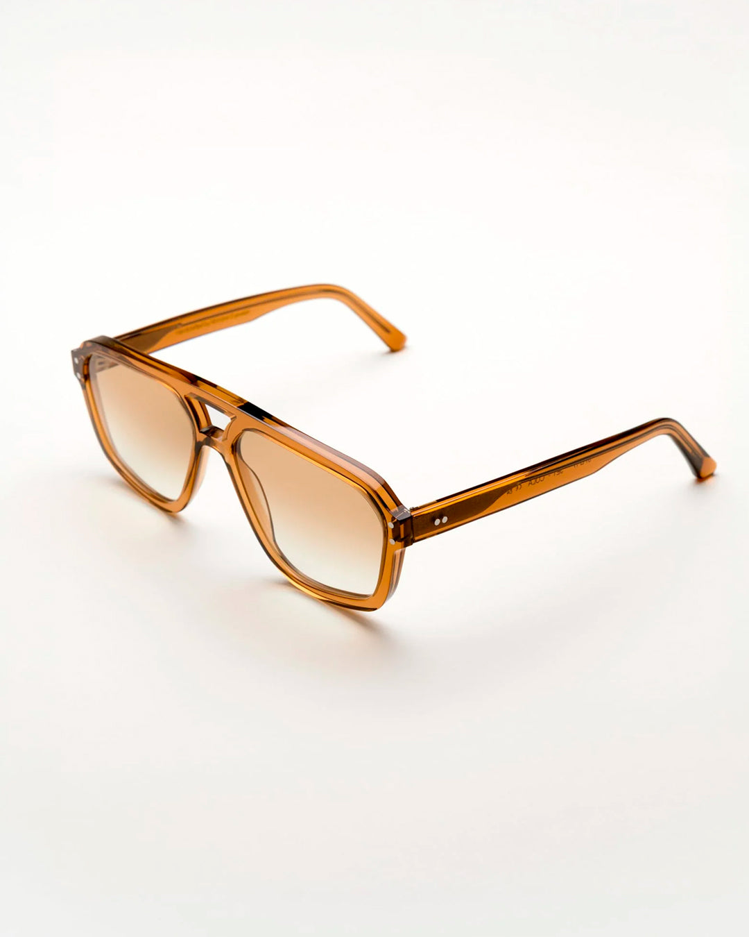 Retro, vintage 1970's style large aviator style cola brown framed sunglasses with an gradient brown lens colour