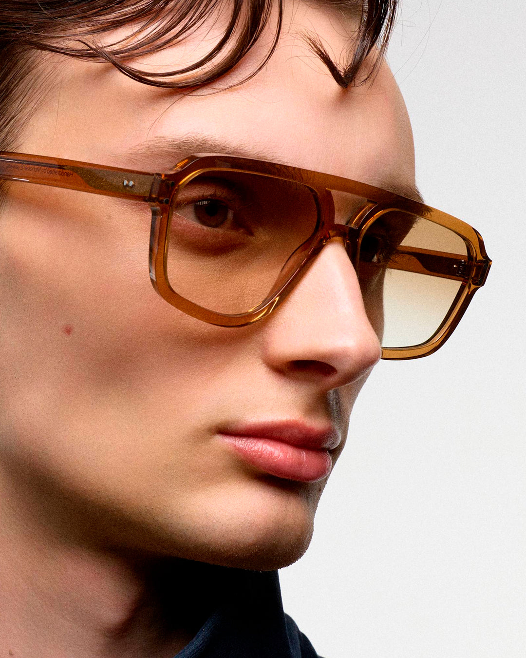 Retro, vintage 1970's style large aviator style cola brown framed sunglasses with an gradient brown lens colour