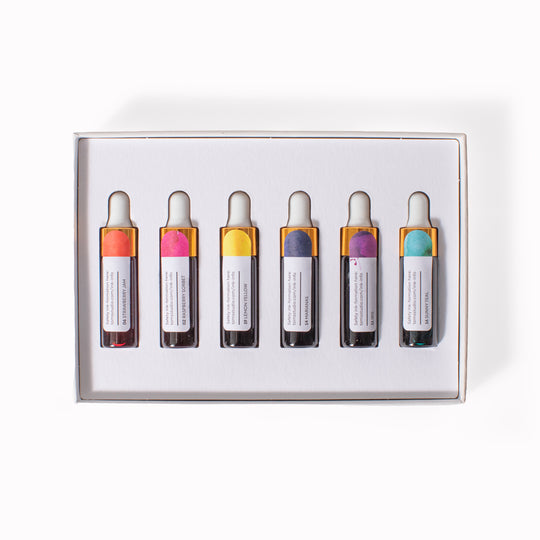 Jewel Mini Ink Collection. Designed for those who find standard blue and black a bit too ordinary, this set is a toolkit for self-expression