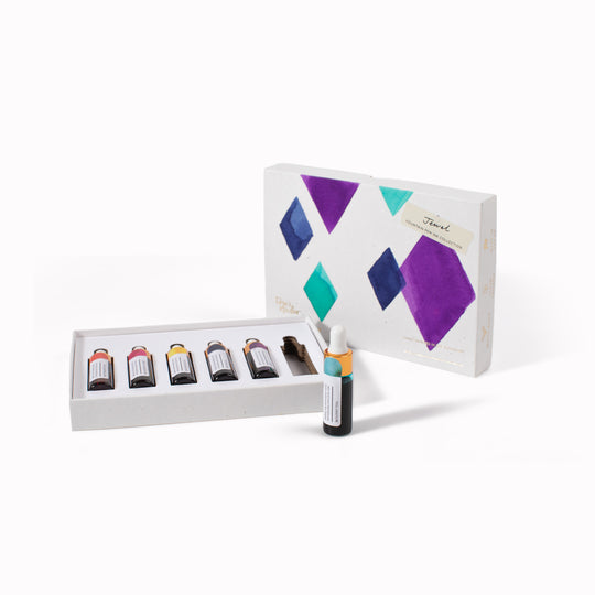 Jewel Mini Ink Collection. Designed for those who find standard blue and black a bit too ordinary, this set is a toolkit for self-expression