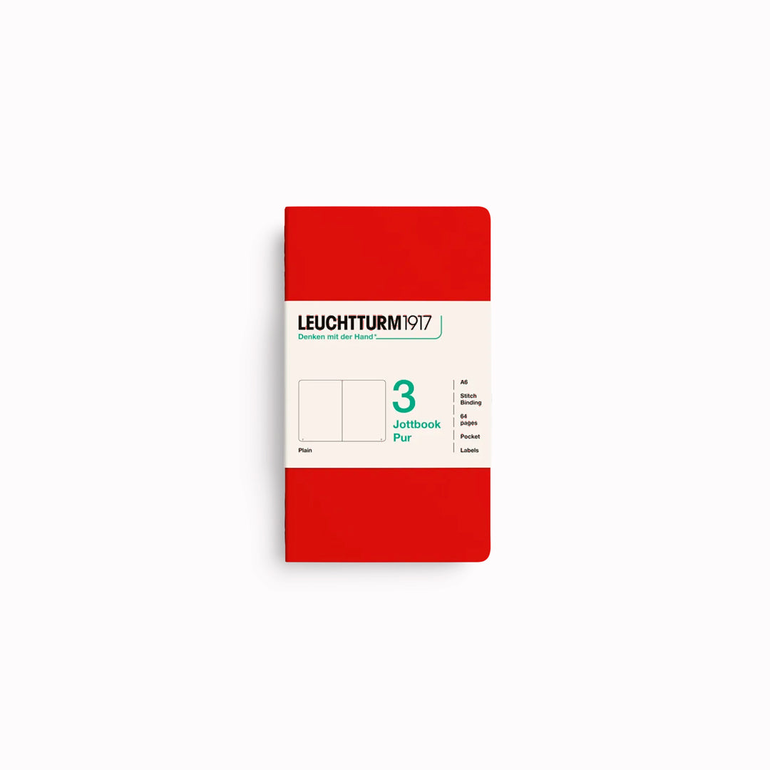 Triple pack of A6 sized notebooks with textured embossed cardboard cover - lightweight, easy to carry in a bag, and great for 'jotting' down notes or sketches.&nbsp;