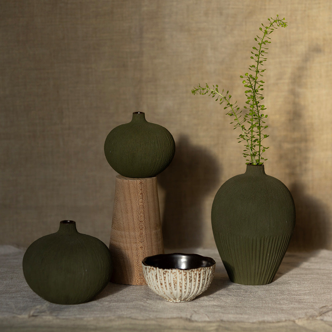 Kobe Vase | Forest Green | H. 9.5cm