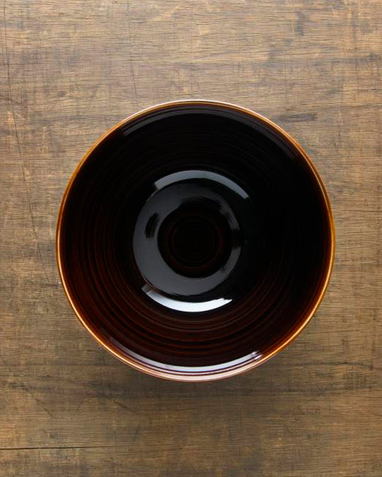 Deep Bowl | Kushime - Oda Brown Glaze | 19cm