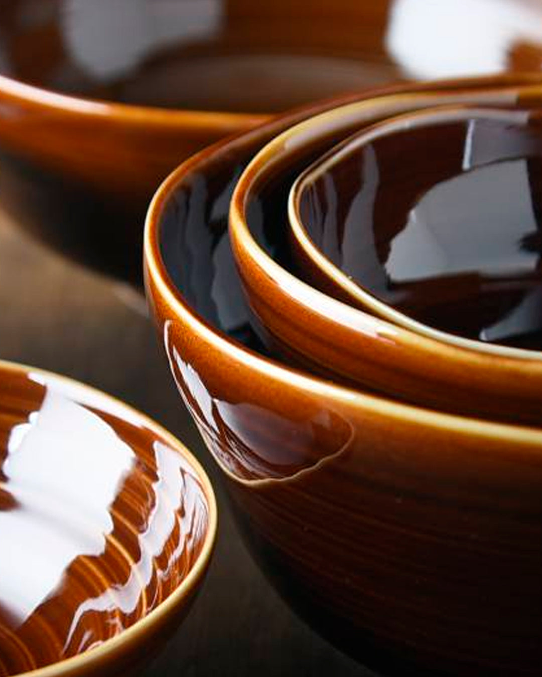 Deep Bowl | Kushime - Oda Brown Glaze | 19cm