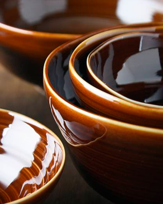 Deep Bowl | Kushime - Oda Brown Glaze | 19cm