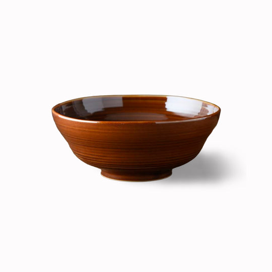 Deep Bowl | Kushime - Oda Brown Glaze | 19cm