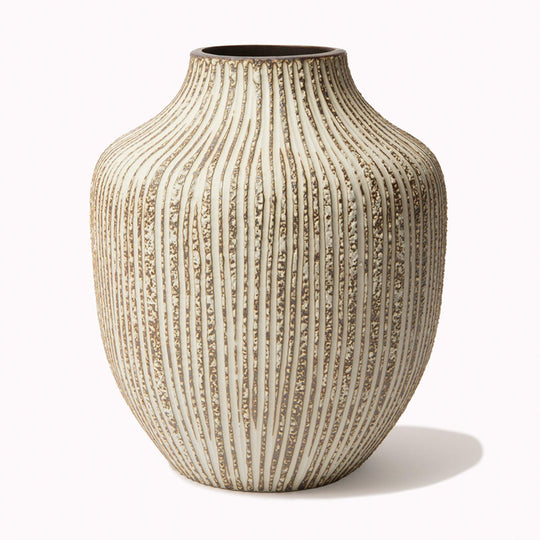 Kyoto | Stone Stripe | Large Vase | H. 21cm