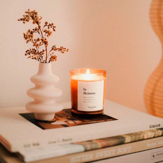 Hand-poured in France using natural, vegan wax, this candle has warm, sweet-floral notes balanced by fresh, uplifting undertones.