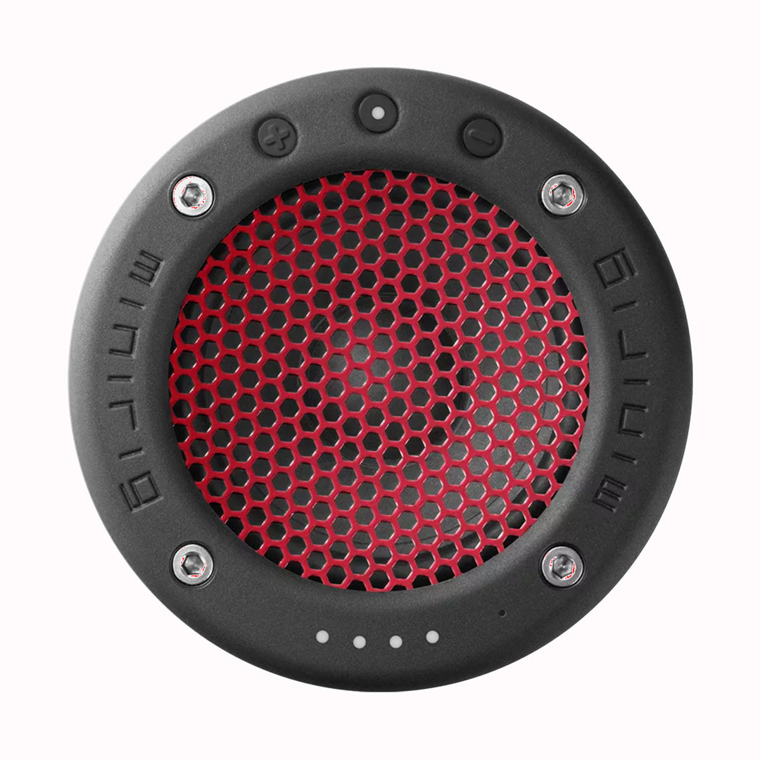 The Minirig 4 in a bright Laser Red colour-way is the ultimate portable Bluetooth travel speaker that contains 12 years of development and innovation in audio tech