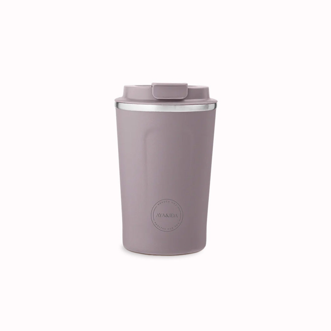 Insulated reusable coffee and hot drinks cup by Danish brand Aya&amp;Ida. Their CUP2GO is functional, beautiful, and a sustainable alternative to single-use cups with plastic lids