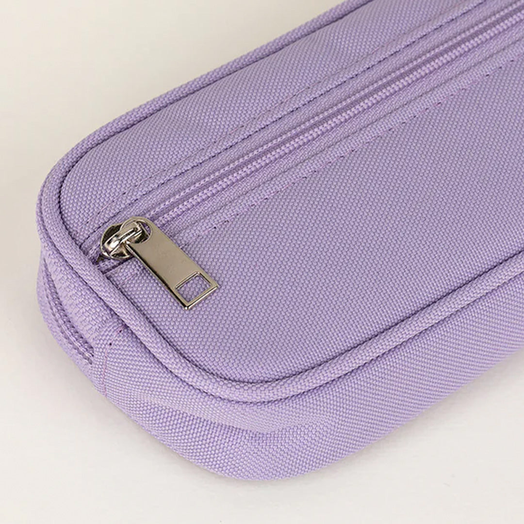 Lavender pocket pencil case by Korean stationery brand Livework. Available in a choice of pleasing contemporary colours, the pencil case features a zipper along the length of the pencil case allows easy access to the items inside