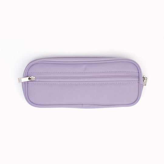 Lavender pocket pencil case by Korean stationery brand Livework. Available in a choice of pleasing contemporary colours, the pencil case features a zipper along the length of the pencil case allows easy access to the items inside.
