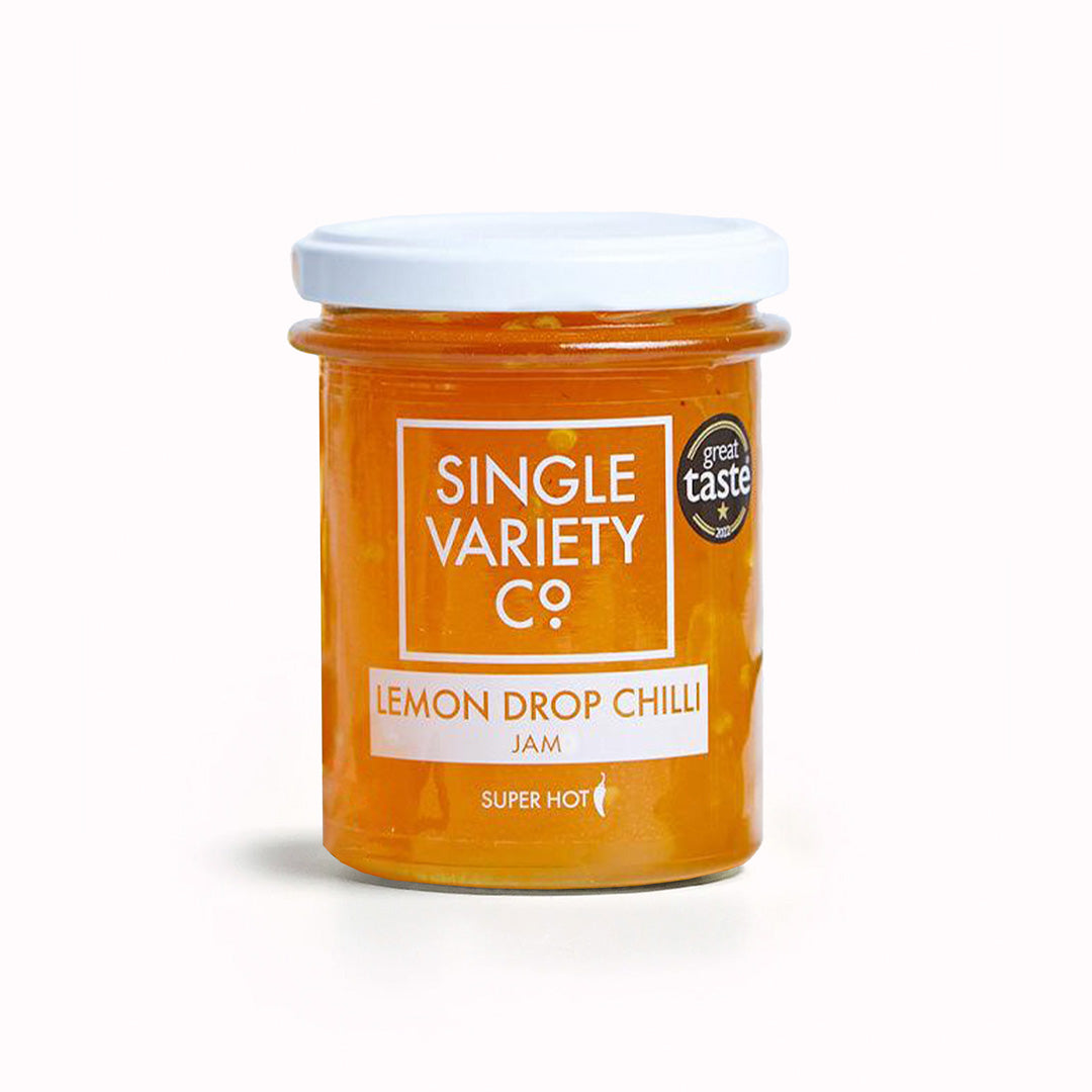 The Lemon Drop Chilli Jam from Single Variety Co. is a fiery blend that promises to deliver a citrusy punch with its use of Lemon Drop Chillies