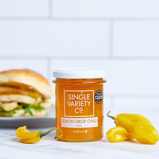 The Lemon Drop Chilli Jam from Single Variety Co. is a fiery blend that promises to deliver a citrusy punch with its use of Lemon Drop Chillies