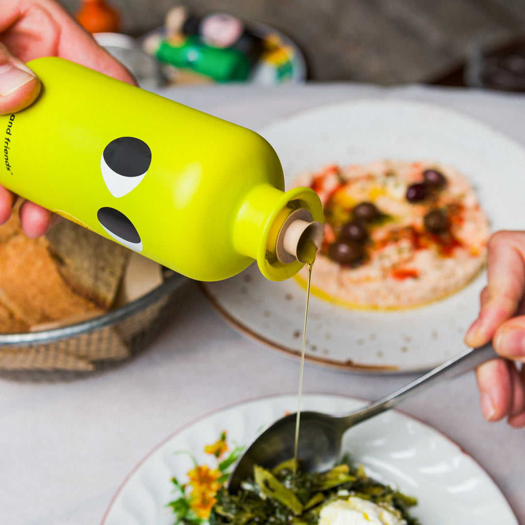 The Lemon infused oil has low acidity and high nutritional value, cold pressed with fresh greek lemons.