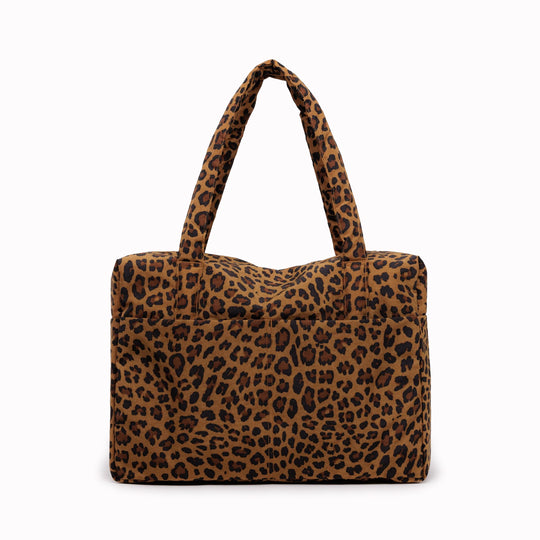 Large Cloud Carry-On in Leopard from Baggu, an impeccably crafted travel essential designed for discerning travelers.