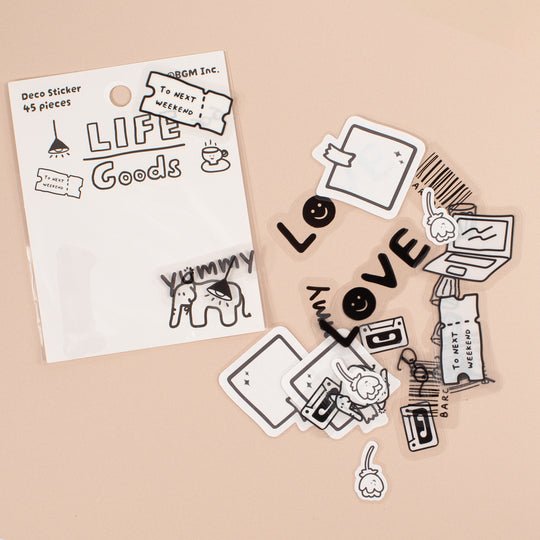 From Japanese stationery BGM Inc, the Life themed die cut decorative stickers add a little character to your diary entries, social planning and journalling.