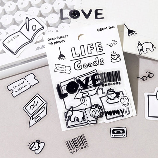 From Japanese stationery BGM Inc, the Life themed die cut decorative stickers add a little character to your diary entries, social planning and journalling.