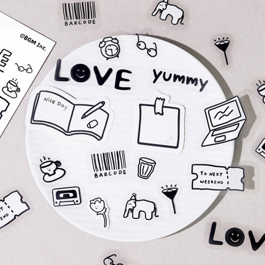 From Japanese stationery BGM Inc, the Life themed die cut decorative stickers add a little character to your diary entries, social planning and journalling.