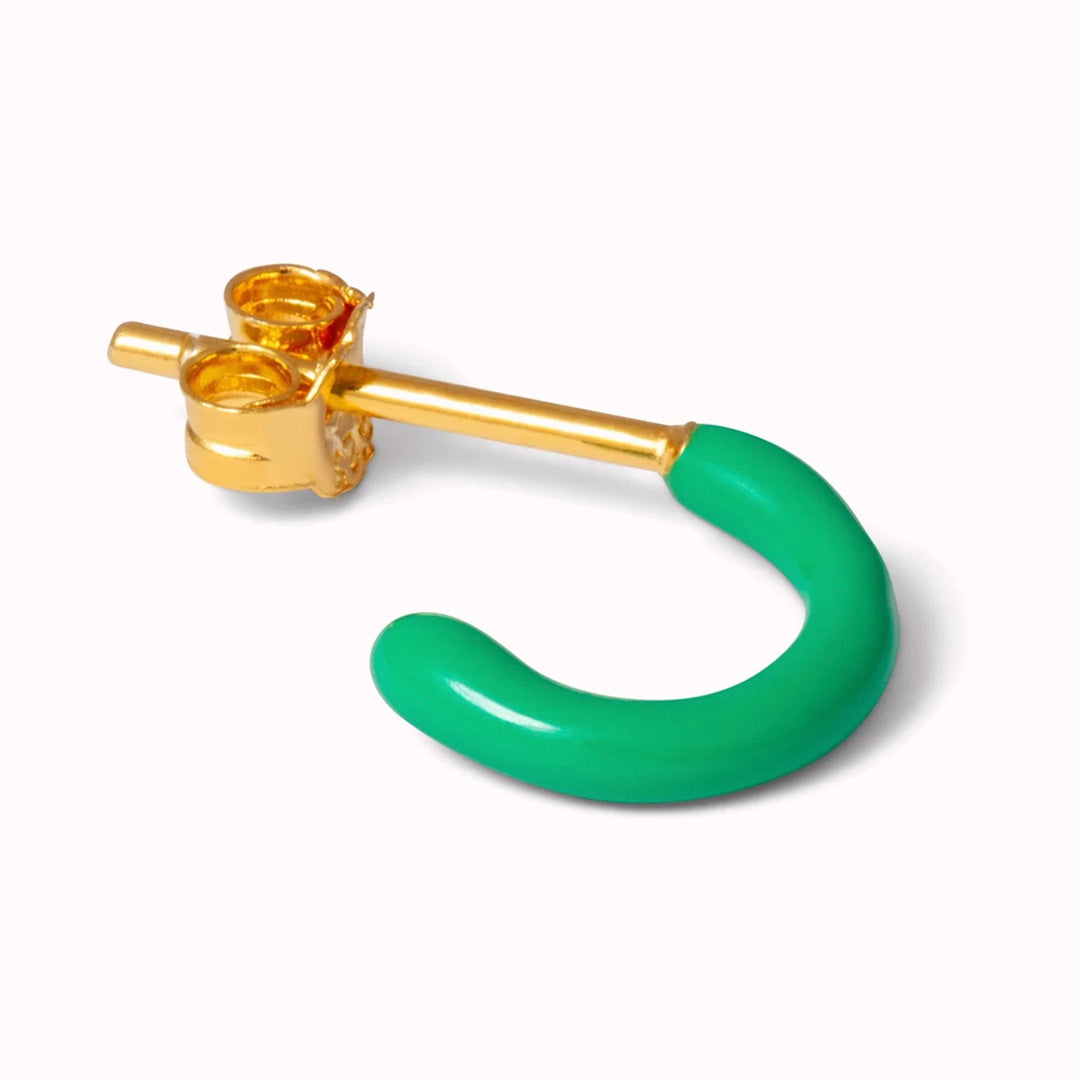 Green Colour Hoop | Hoop Earring from Lulu Copenhagen - Angled