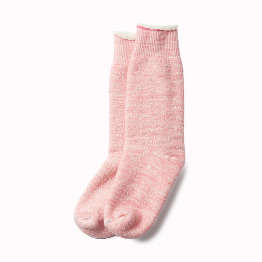 Double Face Crew Socks | Light Pink