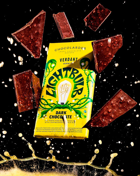 A limited-edition dark chocolate bar from Chocolarder, made in collaboration with Verdant Brewery. This 70% bar folds craft beer into bean-to-bar chocolate, creating something quietly unusual rather than novelty-led.