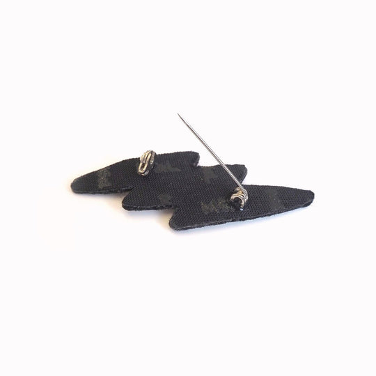 Make a statement with this beautiful gold lightning bolt hand embroidered decorative lapel pin by Paris based Macon et Lesquoy
