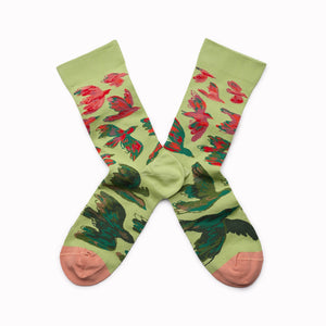 Illustrative and arty, fashion led socks! Bonne Maison have been producing high quality Egyptian cotton socks in Europe since 2012. Each seasonal collection tells stories in colour and pattern, and find their way onto the feet of new and loyal fans who will add the latest illustrative designs to their sock drawer.