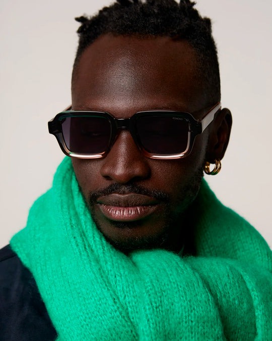 The Lionel takes a broader square frame and pares it back with clean acetate construction and restrained detailing. 