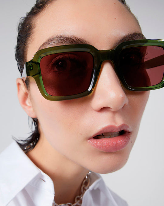The Lionel takes a broader square frame and pares it back with clean acetate construction and restrained detailing. 