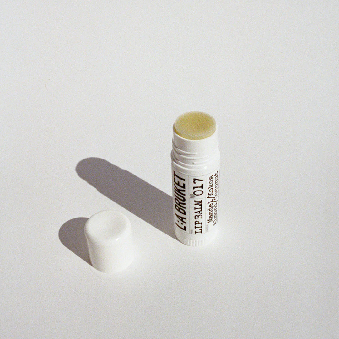 The L:A Bruket 2025 First Frost Winter Gift Kit contains their bestselling self care duo: Lemongrass hand cream 30ml and Original Almond &amp; Coconut Lip Balm 14g