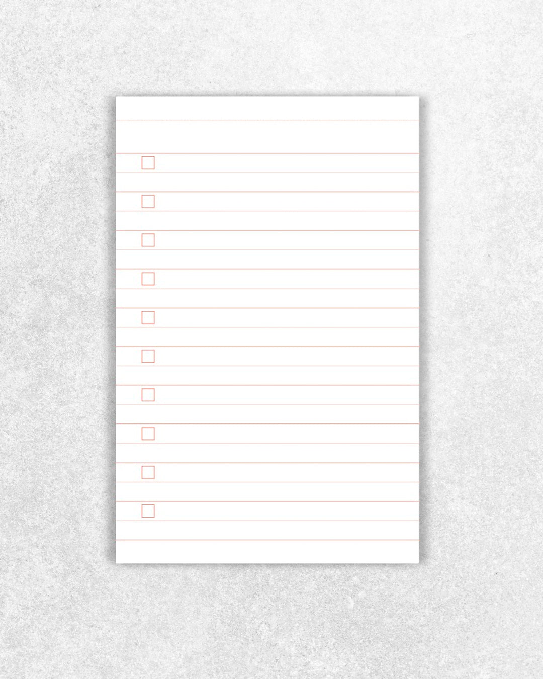 A compact tear-off notepad with a soft, colour-led finish. Clean, minimal, and built for quick capture without excess structure.