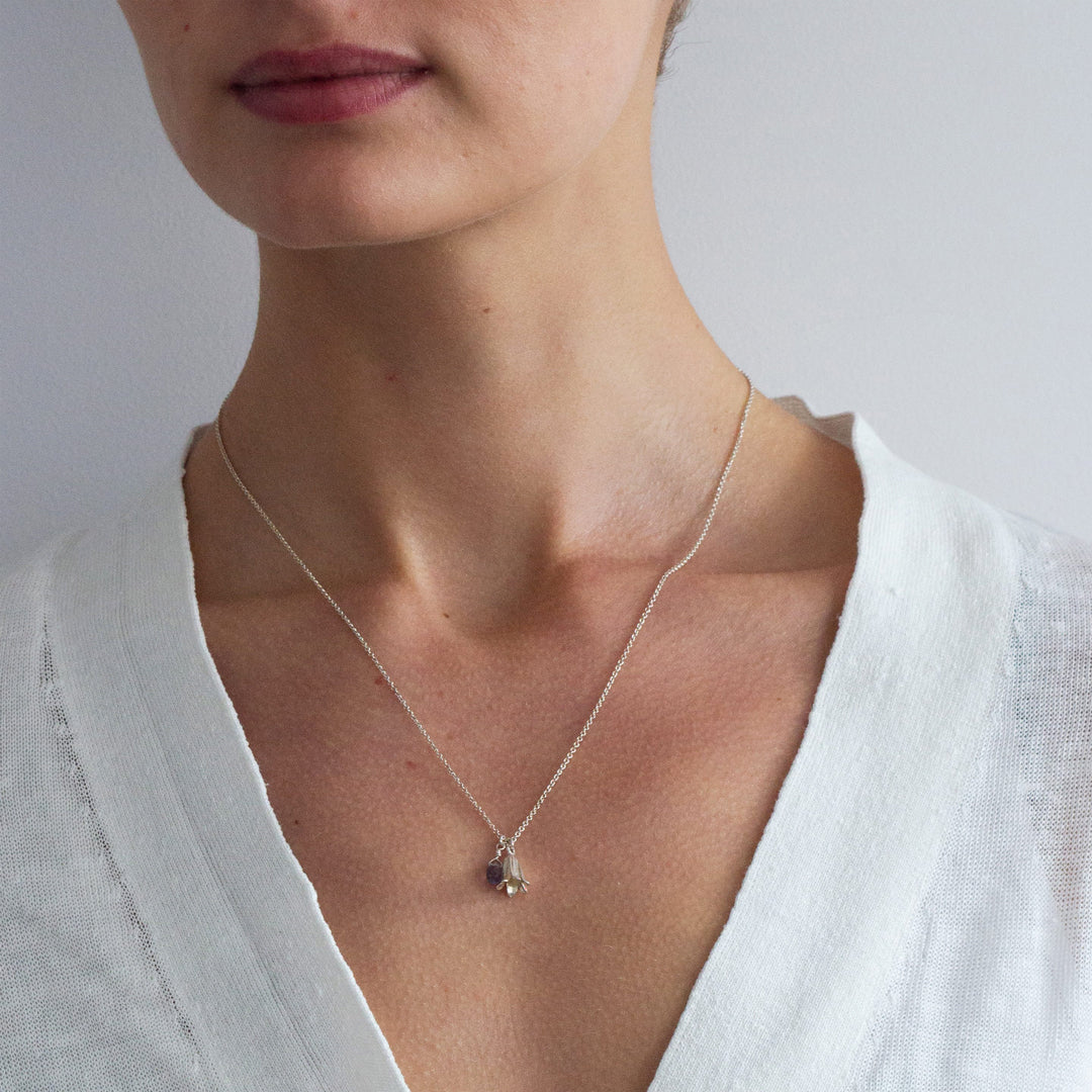 Little Bluebell Necklace | Sterling Silver or 22ct Gold Plated