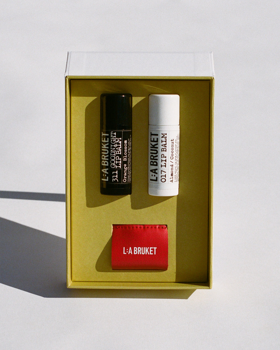 Original Almond Lip Balm + Goodnight Lip Balm With Holder in Winter Gift Packaging