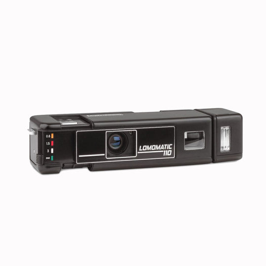 Lomomatic 110 Camera & Flash | Black Metal