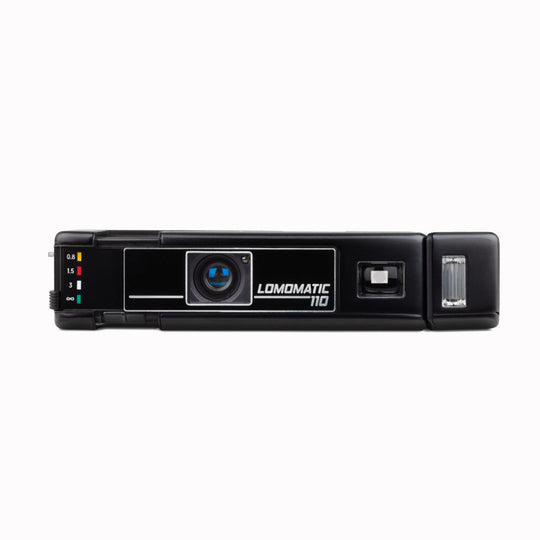 Lomomatic 110 Camera & Flash | Black Metal