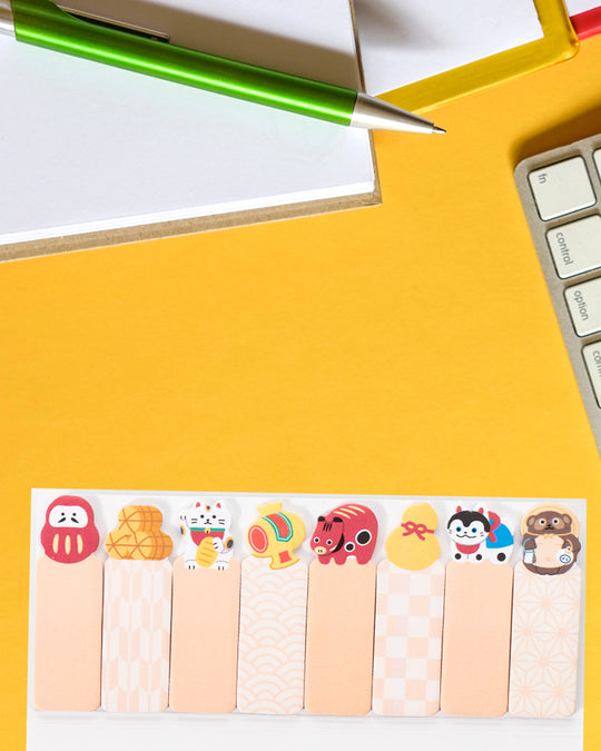 The Mind Wave Lucky Charm sticky page marker set is both a fun and functional way to mark the pages of your diary or notebook. 
