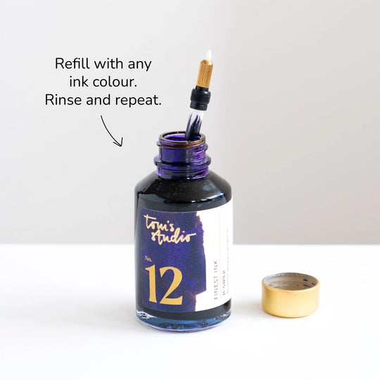 The Tom's Studio Lumos Pro Single Tip is a precision-engineered, infinitely refillable fineliner, writing and brush pen designed for creators who reject disposable tools.