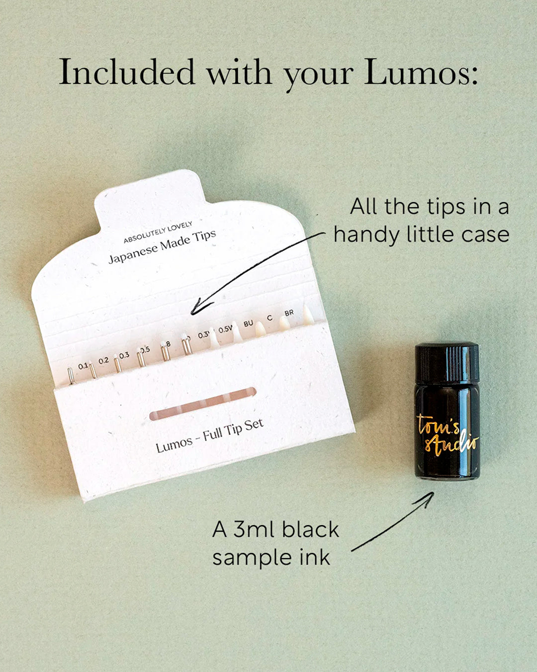 Refillable Fibre Tip Pen | Lumos Pro - Duo Tip | Ivy