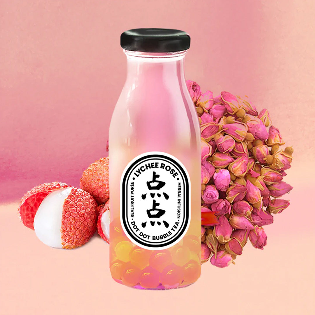 Lychee Rose Bubble Tea from Dot Dot lifestyle image