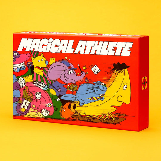 Magical Athlete is a delightfully unpredictable tabletop racing game that blends simple mechanics with outrageous character powers.