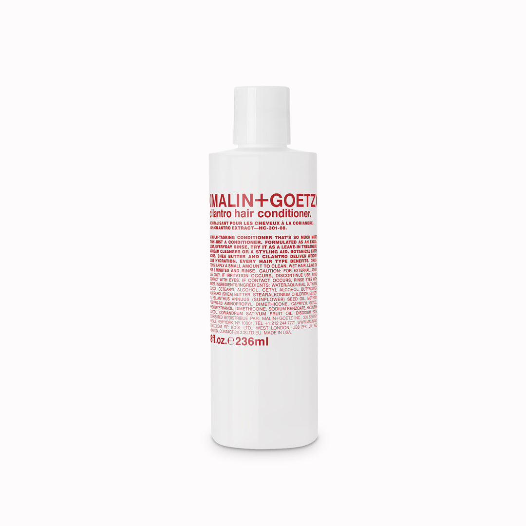 Cilantro (Coriander) Hair Conditioner from Malin+Goetz is a lightweight, multi-purpose hair conditioner that hydrates all hair and scalp types and forms part of Malin+Goetz's essentials collection.